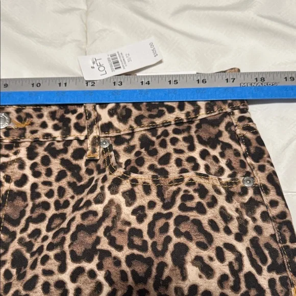 LOFT Leopard Print Wide Leg Jeans - Picture 4 of 13